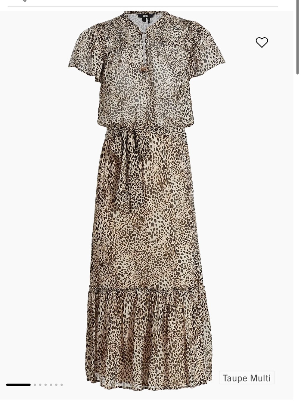 NWT Paige Laramie Leopard Silk Dress - Picture 6 of 14